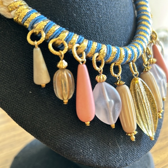 Vintage Egyptian Look Rope Charm Necklace - Picture 4 of 13